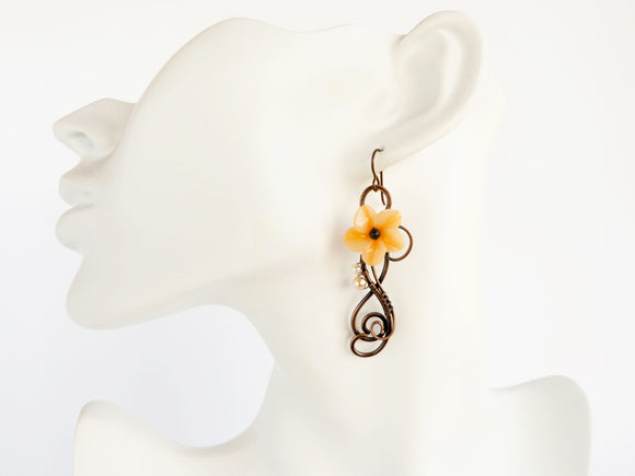 Wire tutorial - earrings Bloom