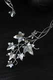 Ivy silver jewelry Open necklace Wedding botanical jewelry