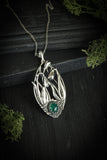 Snowdrops necklace Silver flower pendant Botanical jewelry