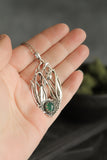 Snowdrops necklace Silver flower pendant Botanical jewelry
