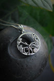 Ginkgo pendant Botanical jewelry Elven silver pendant Wedding necklace Romantic jewelry