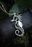 Seahorse pendant ooak nautical jewelry