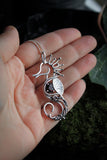 Seahorse pendant ooak nautical jewelry