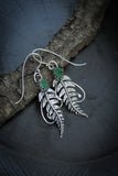 Fern earrings Silver botanical jewelry