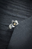 Trillium silver ring Proposal ring with flower Bohemian wedding Botanical Jewelry