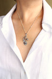 Fly agaric Mushroom pendant Silversmithing Botanical necklace Nature silver