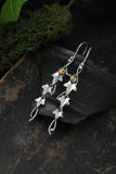 Ivy earrings Silver Elven jewelry Plant earrings Leaf design