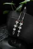 Ivy earrings Silver Elven jewelry Plant earrings Leaf design