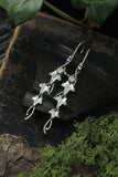 Ivy earrings Silver Elven jewelry Plant earrings Leaf design