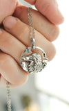 Afghan Hound pendant Silver round charm Dog lover jewelry