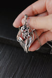 Hyacinth flower pendant Plant jewelry Bridal necklace