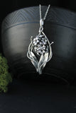 Hyacinth flower pendant Plant jewelry Bridal necklace