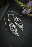 Daffodil silver earrings Floral jewelry Bridal earrings