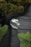 Silver leaves ring | Unisex plant jewelry | Elven ring