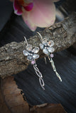 Blossom flower earrings Bridal jewelry Wedding silversmithing