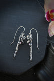 Blossom flower earrings Bridal jewelry Wedding silversmithing