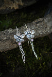 Blossom flower earrings Bridal jewelry Wedding silversmithing