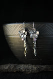 Blossom flower earrings Bridal jewelry Wedding silversmithing