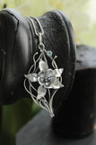Columbina necklace Sterling silver botanical jewelry Floral pendant