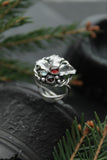 Holly silver ring Christmas plant jewelry Silversmithing