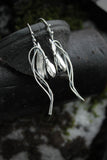 Snowdrops silver earrings Floral jewelry Bridal earrings