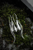 Snowdrops silver earrings Floral jewelry Bridal earrings