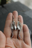 Snowdrops silver earrings Floral jewelry Bridal earrings