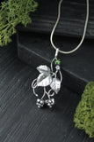 Raspberry silver pendant Silversmithing