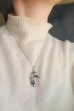 Fly agaric Mushroom pendant Silversmithing Botanical necklace Nature silver