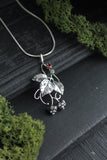 Raspberry silver pendant Silversmithing