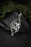 Daffodil necklace Sterling silver botanical jewelry Floral necklace