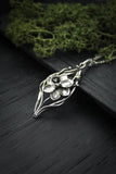 Daffodil necklace Sterling silver botanical jewelry Floral necklace