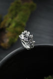 Cherry blossom ring Proposal jewelry Bohemian wedding Silver floral ring