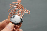 Wire tutorial Pendant Dragon Copper soldering DIY project Wire wrapping Jewelry Tutorial Wire wrapped pendant Handmade Cabochon setting
