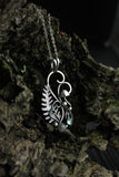 Mushroom pendant Silversmithing Botanical jewelry