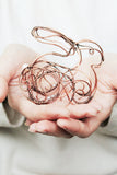 Tutorial DIY project - PDF Tutorial wire wrapped sculpture Rabbit - Wire copper soldering - Unique gift idea - handmade gift