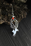 Kitsune pendant Japanese Fox Silversmithing jewelry