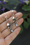 Mushroom necklace Hand fabricated jewelry Botanical pendant