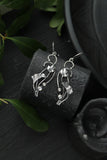 Lotus earrings Silver flower Plant jewelry Wedding earrings