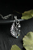 Mushroom pendant Silversmithing Botanical jewelry
