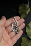 Mushroom pendant Silversmithing Botanical jewelry