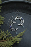 Moon earrings Celestial jewelry Silversmithing