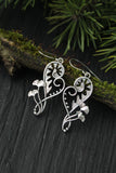 Fern earrings Artisan jewelry