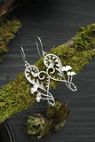 Fern earrings Artisan jewelry