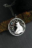 Fox and hare silver necklace Frieandship pendant