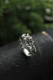 Organic molten ring Sterling silver freeform handfabricated ring