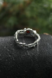 Organic molten ring Sterling silver freeform handfabricated ring