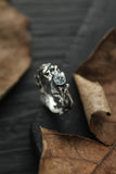 Organic molten ring Sterling silver freeform handfabricated ring