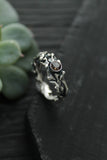 Organic molten ring Sterling silver freeform handfabricated ring