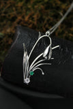 Snowdrop pendant Silversmithing jewelry